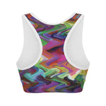Watercolor Psychedelic Print Women's Sports Bra
