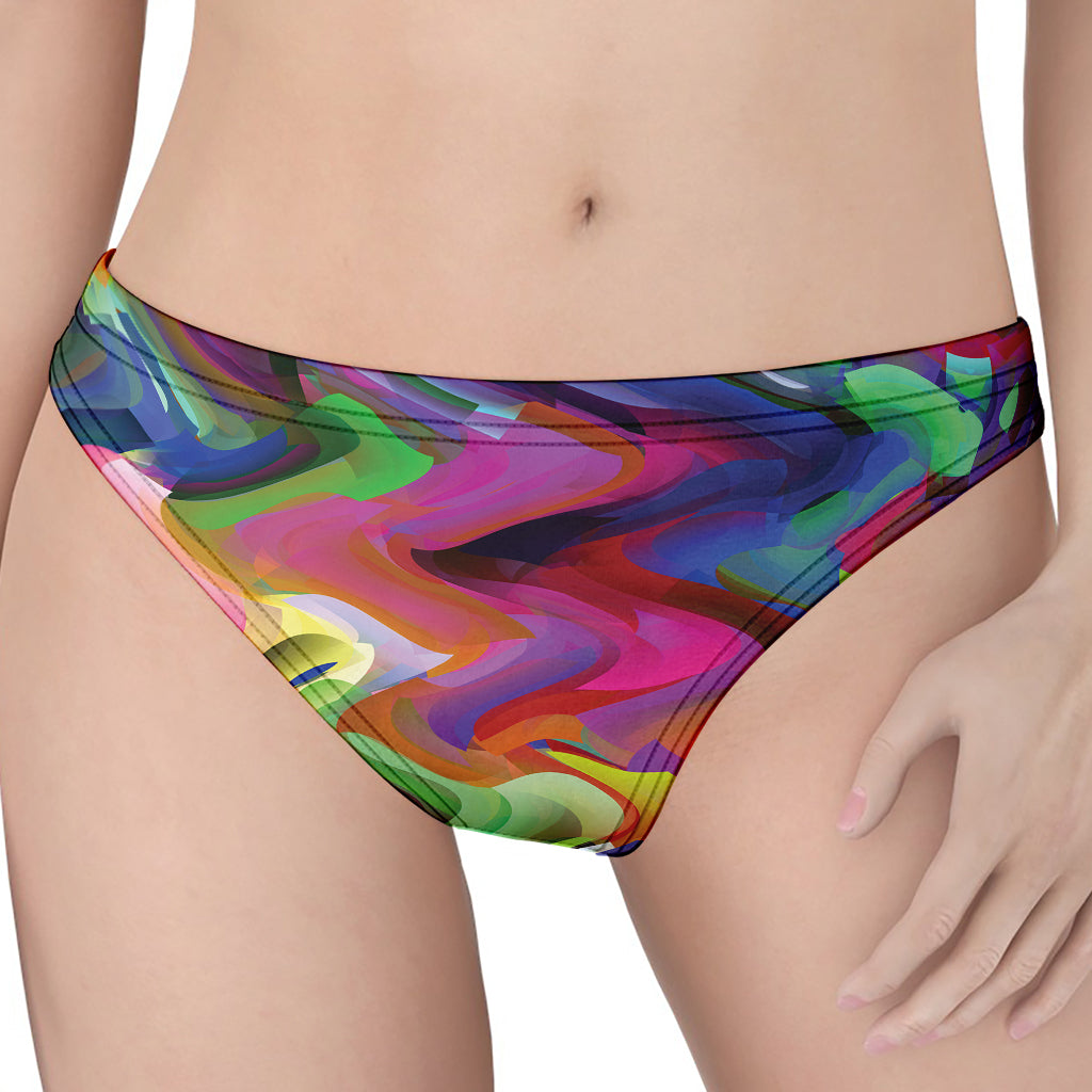 Watercolor Psychedelic Print Women's Thong