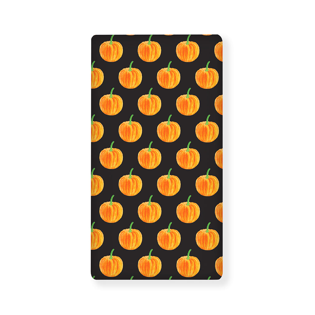 Watercolor Pumpkin Pattern Print Baby Crib Sheet