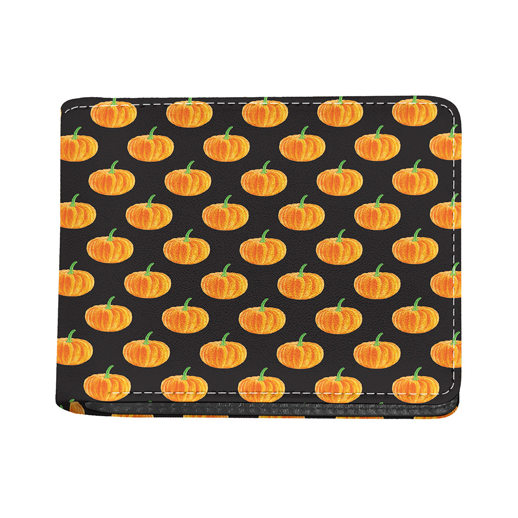 Watercolor Pumpkin Pattern Print Bifold Wallet