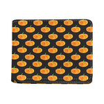 Watercolor Pumpkin Pattern Print Bifold Wallet