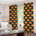 Watercolor Pumpkin Pattern Print Dimout Grommet Curtains