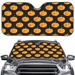 Watercolor Pumpkin Pattern Print Car Windshield Sun Shade