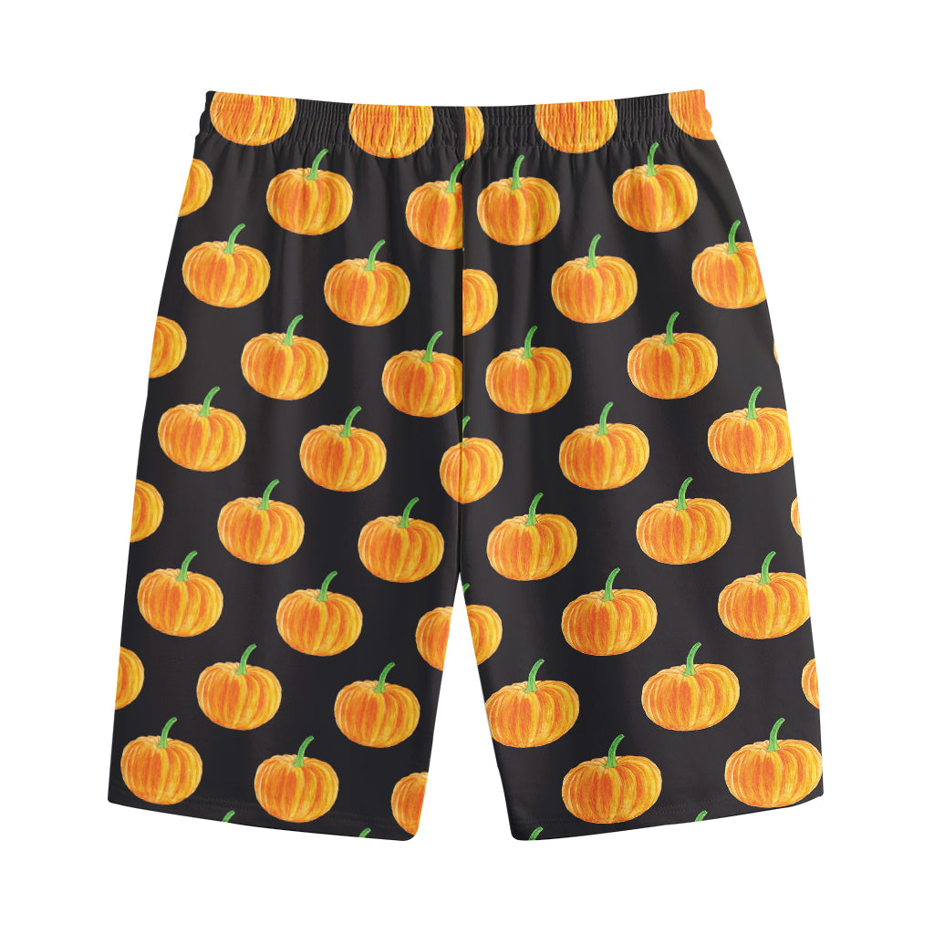 Watercolor Pumpkin Pattern Print Cotton Shorts