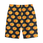 Watercolor Pumpkin Pattern Print Cotton Shorts