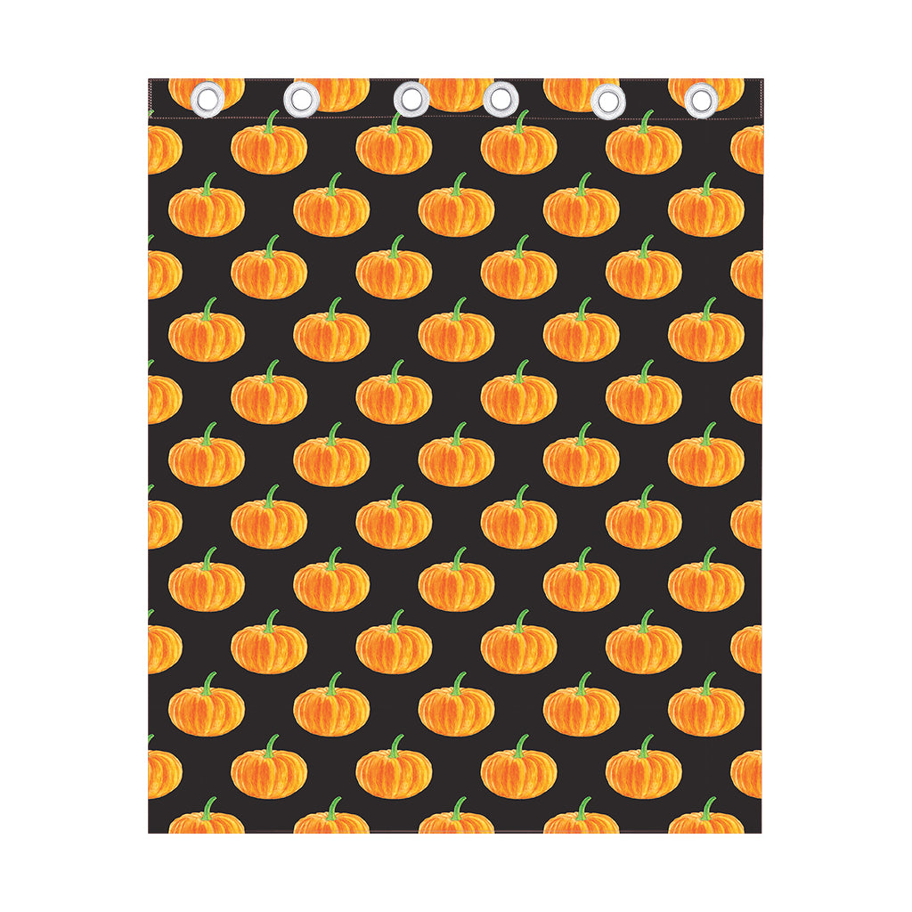 Watercolor Pumpkin Pattern Print Curtain