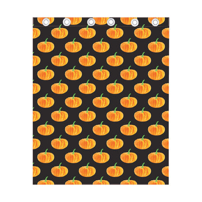 Watercolor Pumpkin Pattern Print Curtain