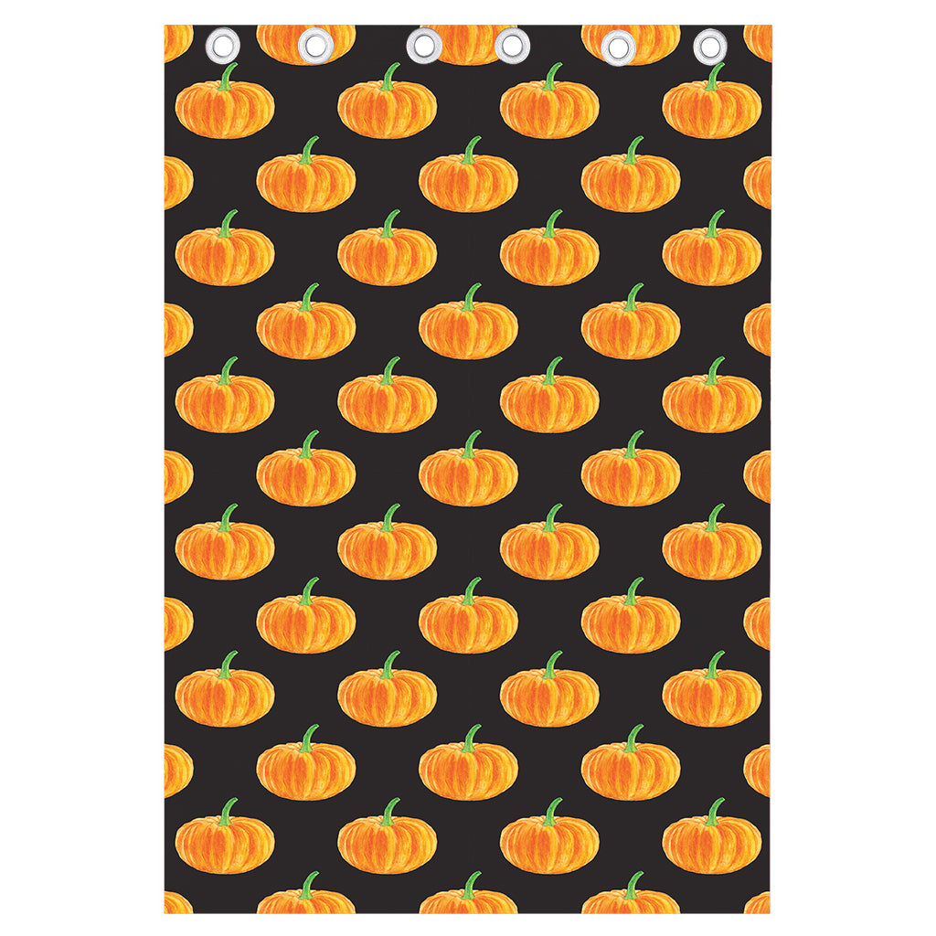 Watercolor Pumpkin Pattern Print Curtain