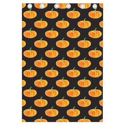 Watercolor Pumpkin Pattern Print Curtain