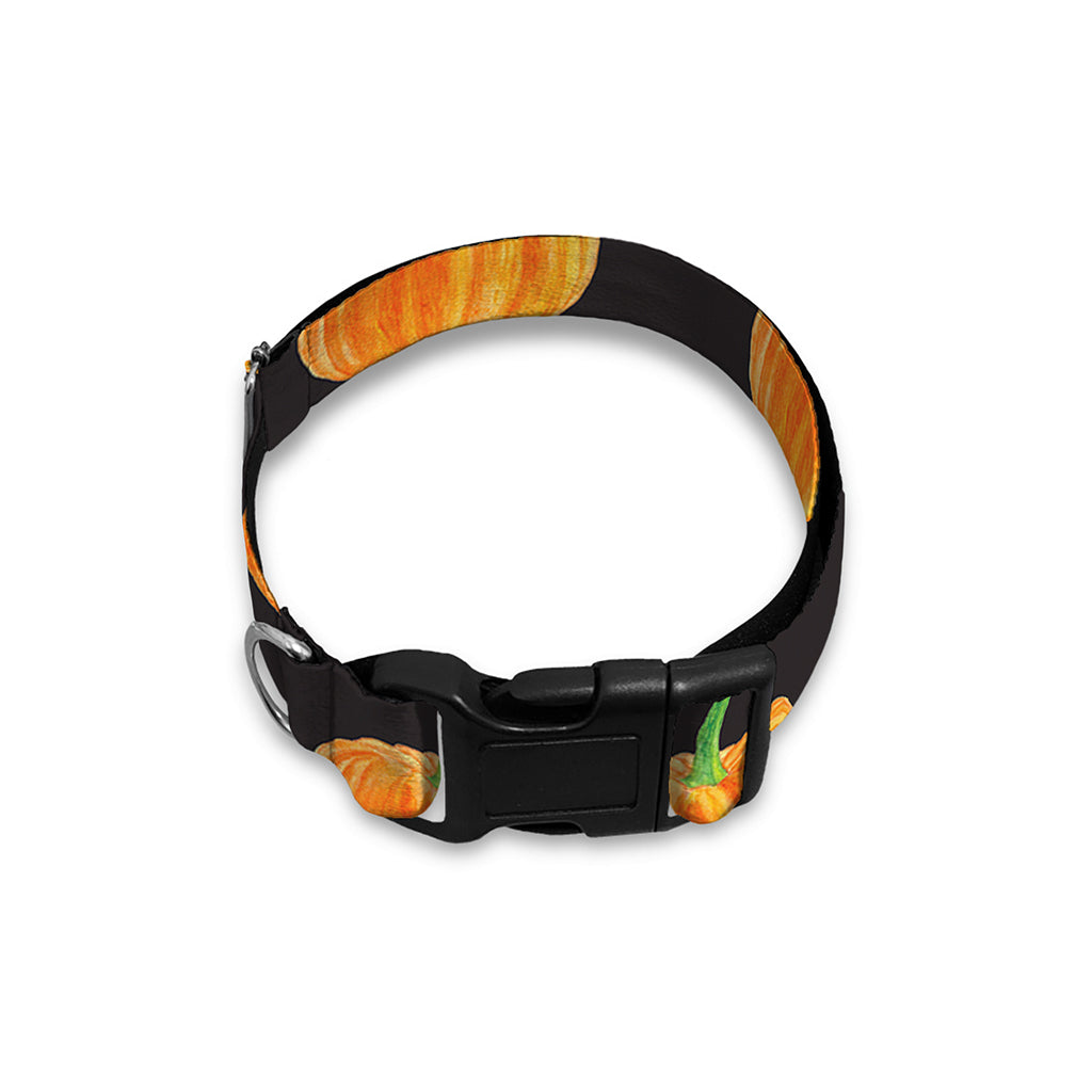 Watercolor Pumpkin Pattern Print Dog Collar