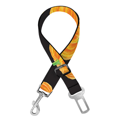 Watercolor Pumpkin Pattern Print Dog Seat Belt