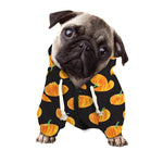 Watercolor Pumpkin Pattern Print Dog Zip Up Hoodie
