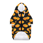 Watercolor Pumpkin Pattern Print Dog Zip Up Hoodie