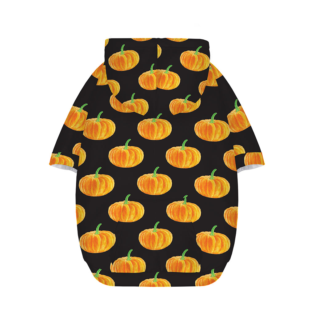 Watercolor Pumpkin Pattern Print Dog Zip Up Hoodie
