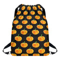 Watercolor Pumpkin Pattern Print Drawstring Backpack
