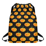 Watercolor Pumpkin Pattern Print Drawstring Backpack