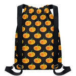 Watercolor Pumpkin Pattern Print Drawstring Backpack