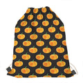 Watercolor Pumpkin Pattern Print Drawstring Bag