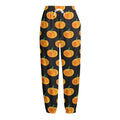 Watercolor Pumpkin Pattern Print Fleece Lined Knit Pants