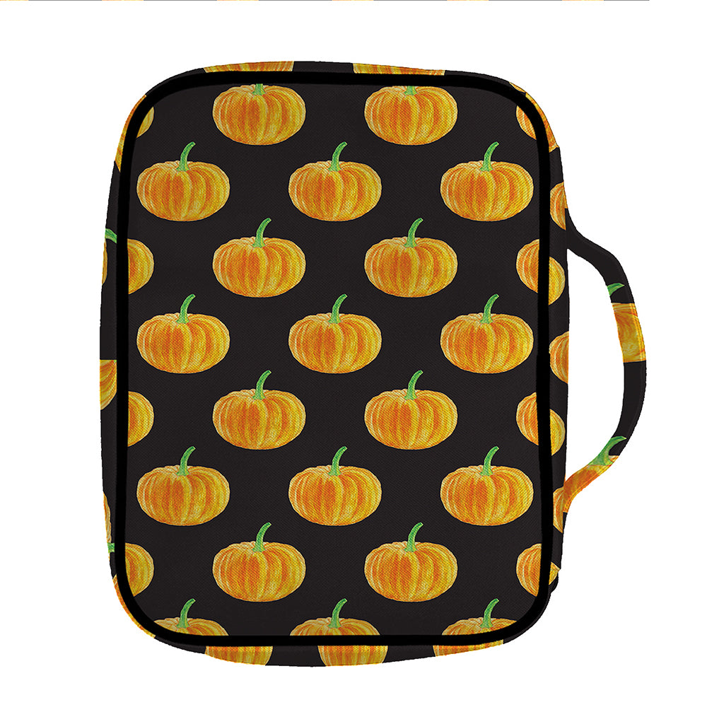 Watercolor Pumpkin Pattern Print Front Pocket Bible Bag
