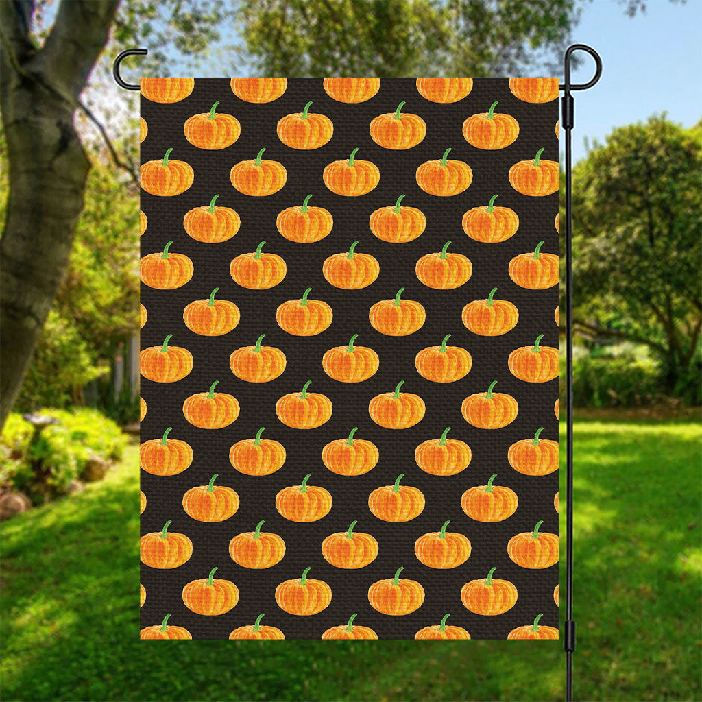 Watercolor Pumpkin Pattern Print Garden Flag