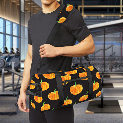 Watercolor Pumpkin Pattern Print Gym Bag