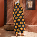 Watercolor Pumpkin Pattern Print Harem Pants