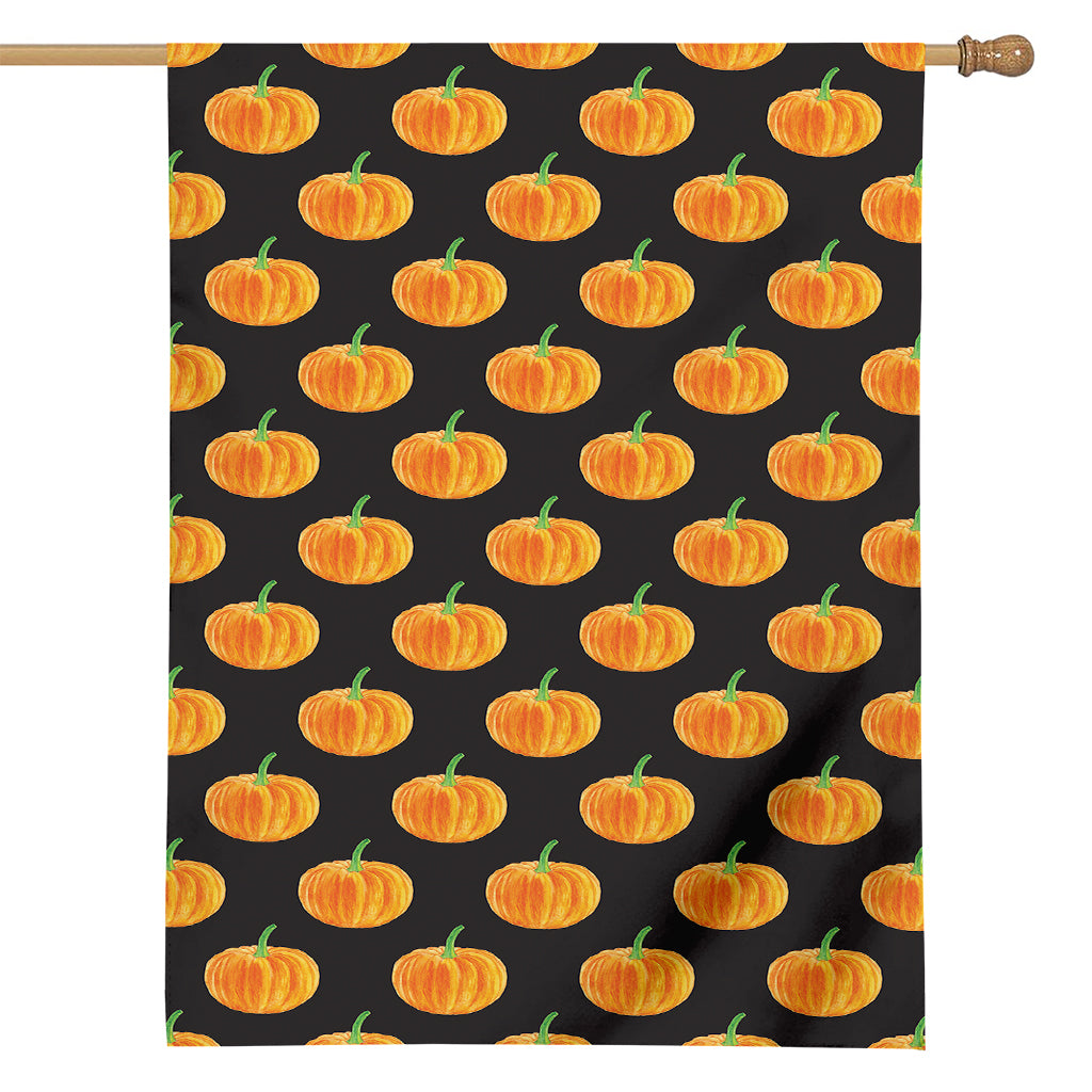 Watercolor Pumpkin Pattern Print House Flag