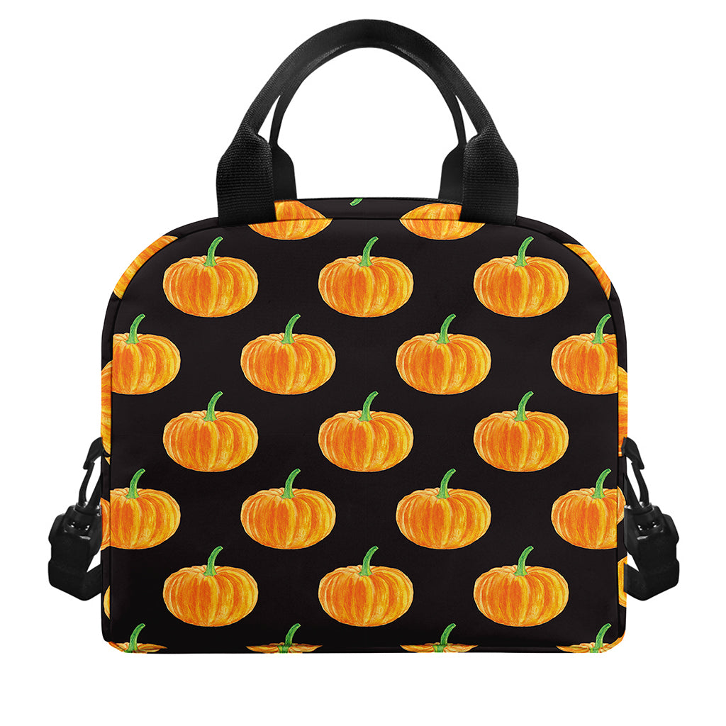 Watercolor Pumpkin Pattern Print Insulated Lunch Bag