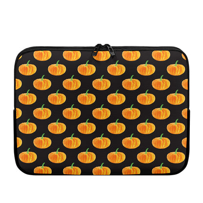 Watercolor Pumpkin Pattern Print Laptop Sleeve