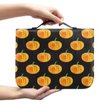 Watercolor Pumpkin Pattern Print Leather Bible Cover