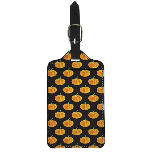 Watercolor Pumpkin Pattern Print Luggage Tag