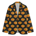 Watercolor Pumpkin Pattern Print Men's Blazer
