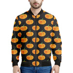 Watercolor Pumpkin Pattern Print Men's Bomber Jacket