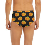 Watercolor Pumpkin Pattern Print Men's Briefs