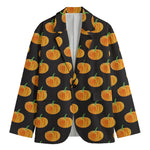 Watercolor Pumpkin Pattern Print Men's Cotton Blazer