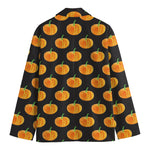 Watercolor Pumpkin Pattern Print Men's Cotton Blazer