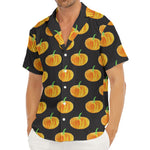 Watercolor Pumpkin Pattern Print Men's Deep V-Neck Shirt