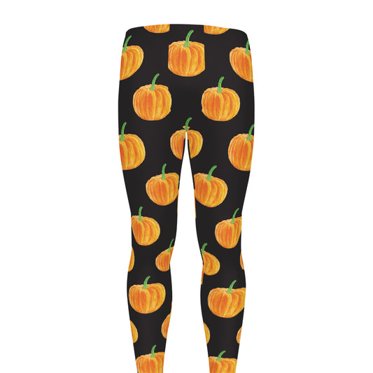 Watercolor Pumpkin Pattern Print Men's leggings