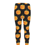 Watercolor Pumpkin Pattern Print Men's leggings