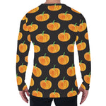 Watercolor Pumpkin Pattern Print Men's Long Sleeve T-Shirt