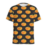 Watercolor Pumpkin Pattern Print Men's Sports T-Shirt