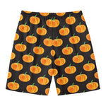 Watercolor Pumpkin Pattern Print Men's Swim Trunks