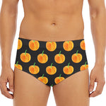 Watercolor Pumpkin Pattern Print Men's Triangle Swim Briefs