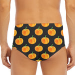 Watercolor Pumpkin Pattern Print Men's Triangle Swim Briefs