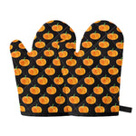 Watercolor Pumpkin Pattern Print Oven Mitts