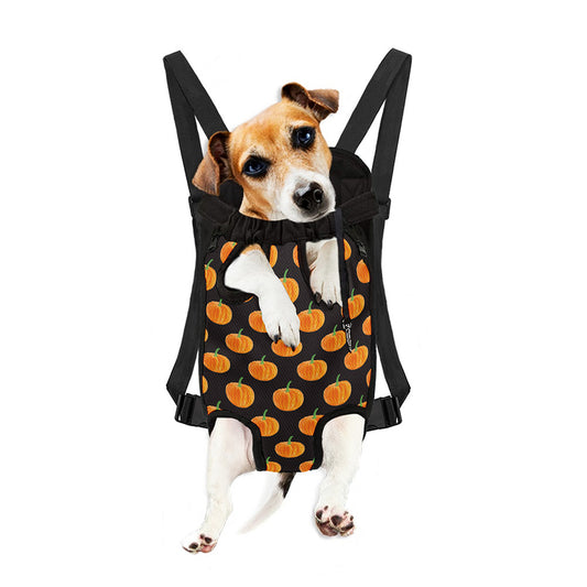 Watercolor Pumpkin Pattern Print Pet Carrier Backpack