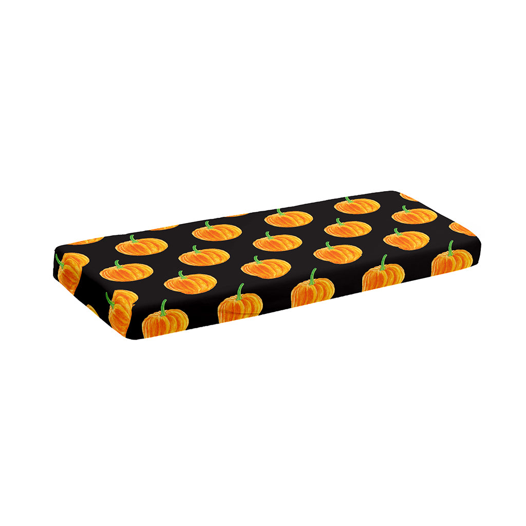 Watercolor Pumpkin Pattern Print Piano Keyboard Cover