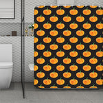 Watercolor Pumpkin Pattern Print Polyester Shower Curtain