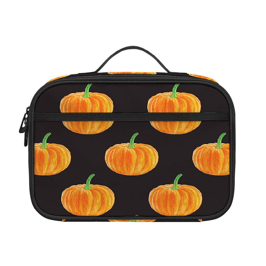 Watercolor Pumpkin Pattern Print Portable Lunch Bag